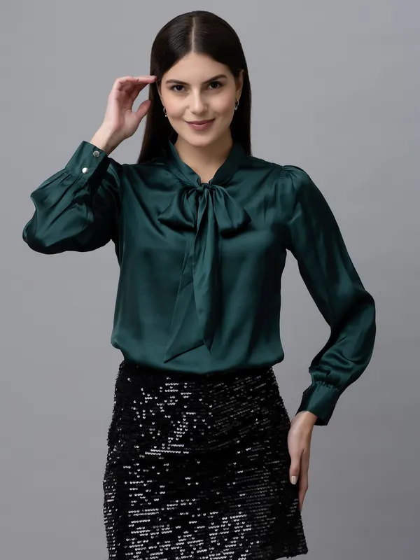 Tie_Neck_Casual_Satin_Top