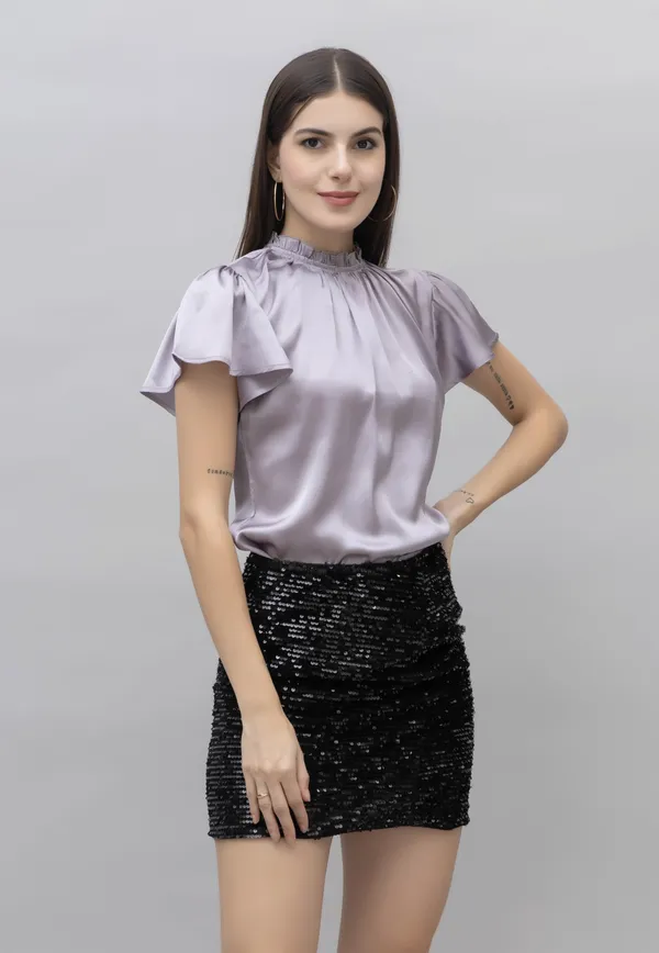 Frilled_Neck_Satin_Top