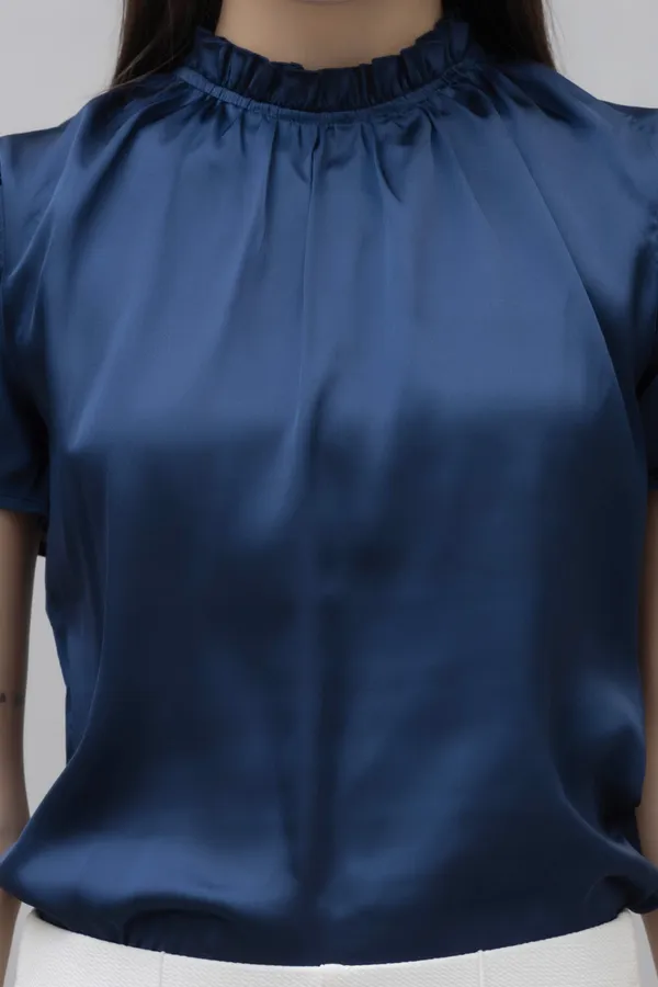 Frilled_Neck_Satin_Top