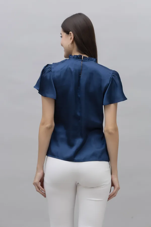 Frilled_Neck_Satin_Top