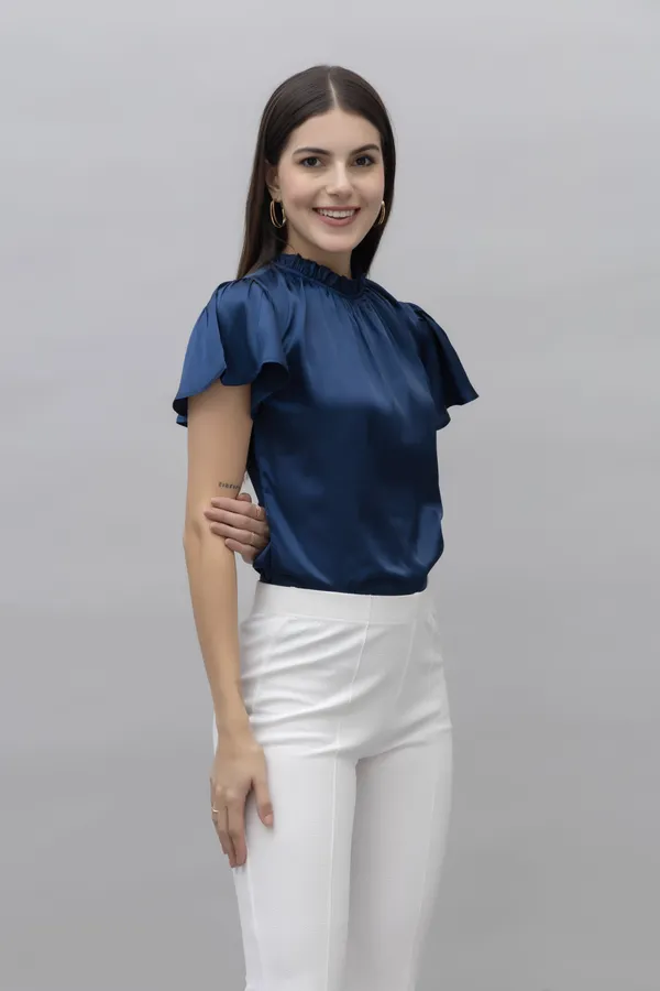Frilled_Neck_Satin_Top