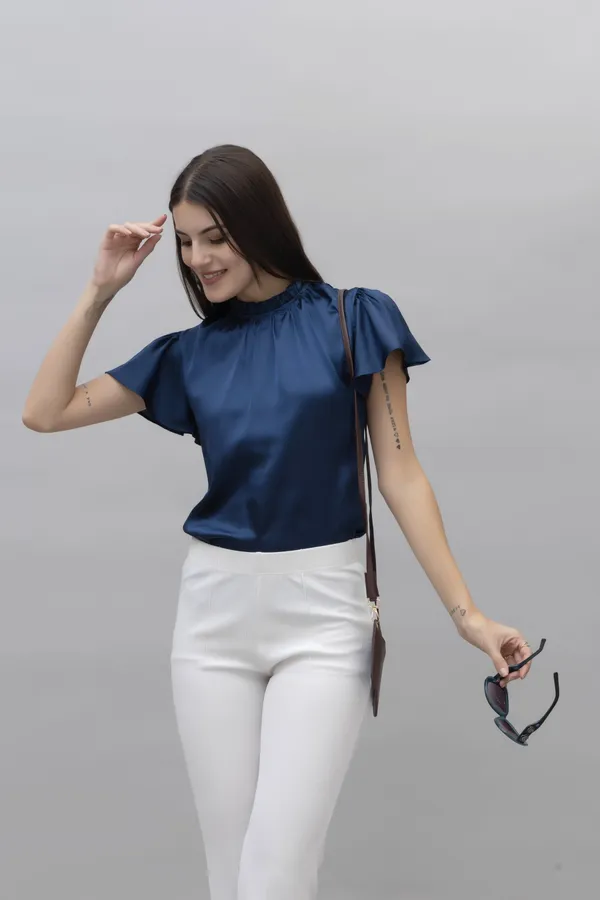 Frilled_Neck_Satin_Top