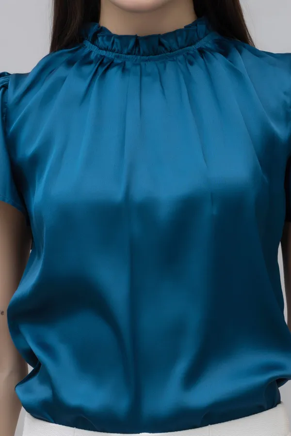 Frilled_Neck_Satin_Top