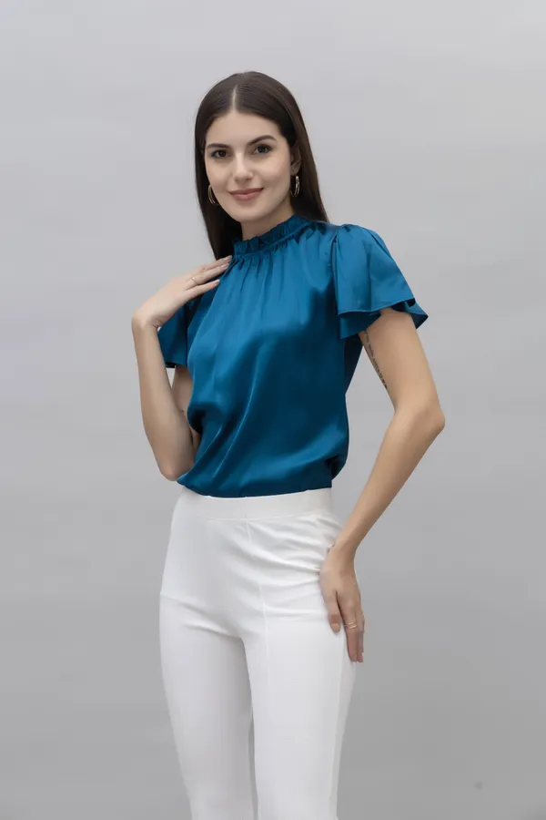 Frilled_Neck_Satin_Top