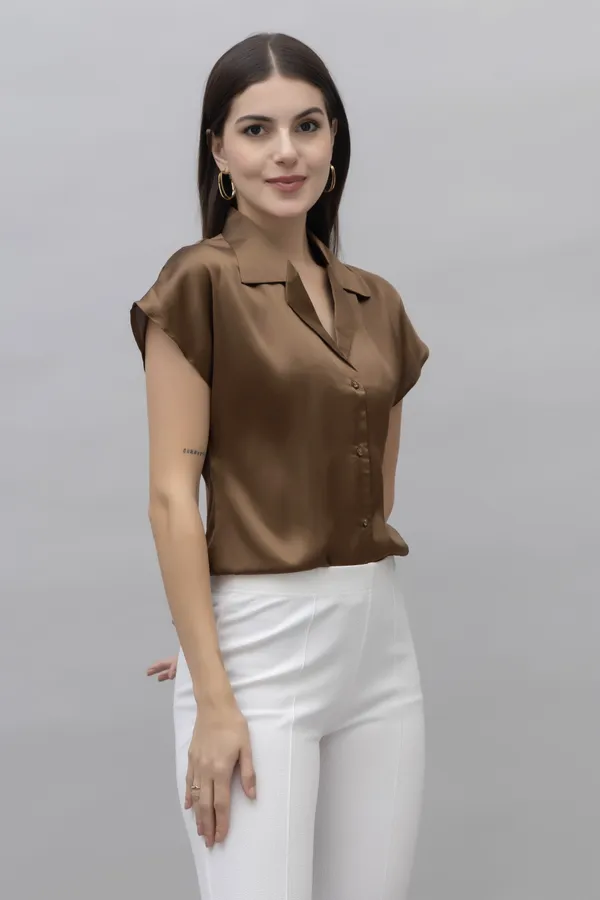 Women_Regular_Fit_Satin_Button_Down_Shirt