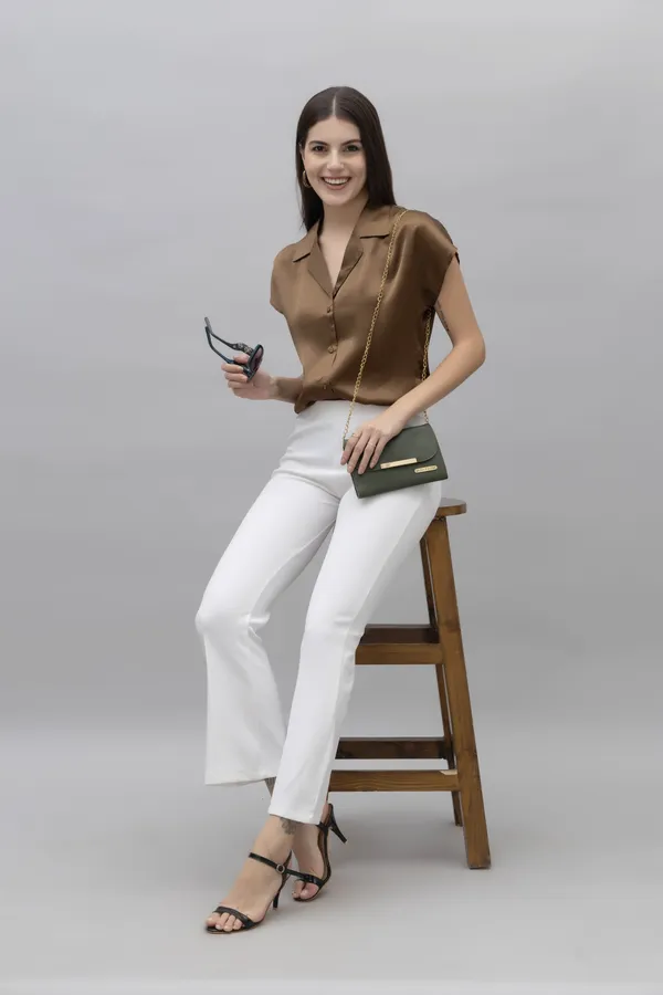 Women_Regular_Fit_Satin_Button_Down_Shirt