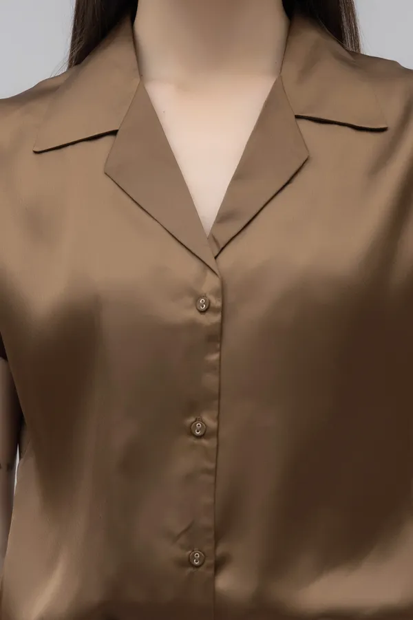 Women_Regular_Fit_Satin_Button_Down_Shirt