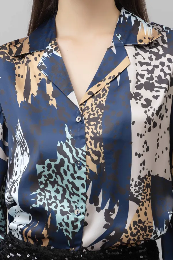 Flared_Sleeves_Casual_Satin_Shirt