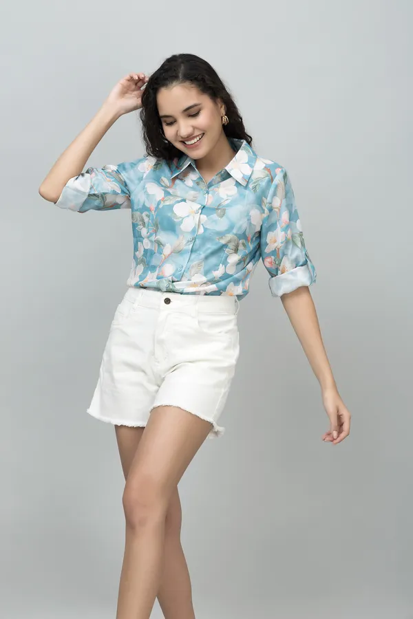 Blue_Linen_Blend_Floral_Print_Full_Sleeve_Hip_Length_Shirt_For_Women