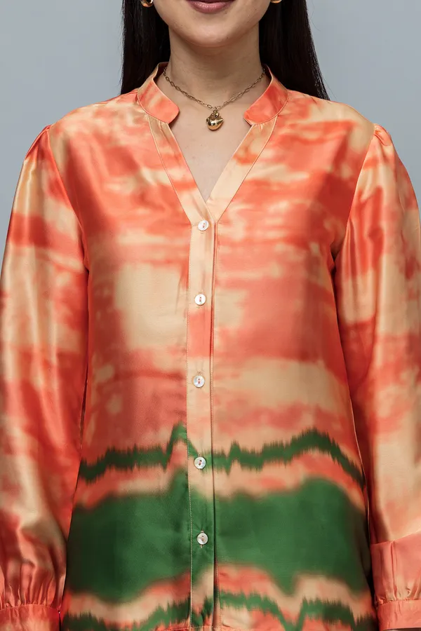 Band_Collar_Printed_Satin_Shirt