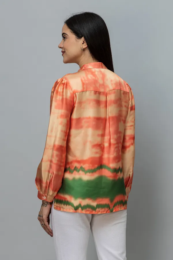 Band_Collar_Printed_Satin_Shirt