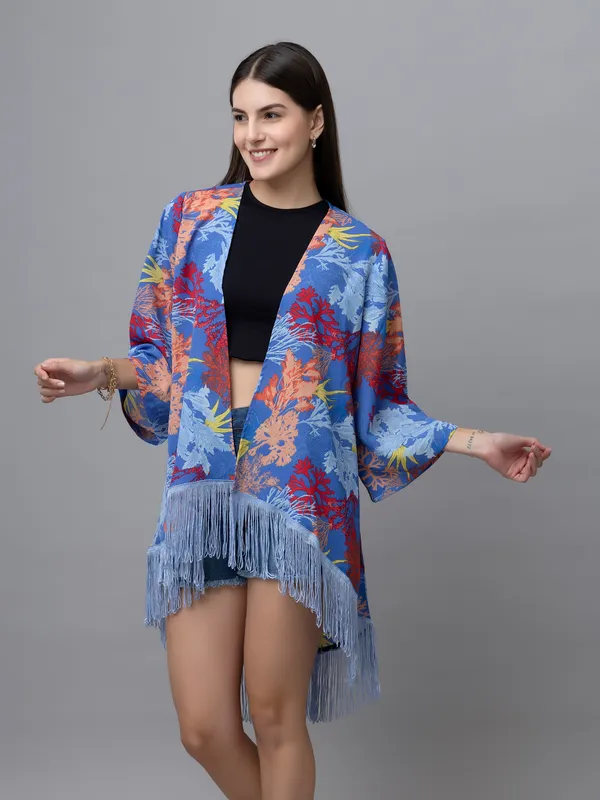 High-Low_Casual_Printed_Kimono