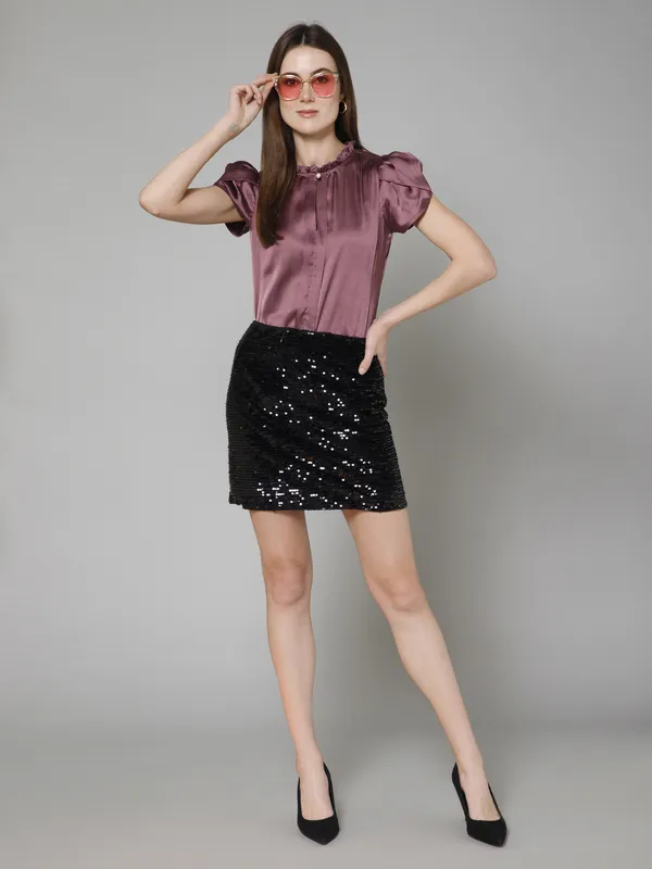 Tulip_Sleeves_Casual_Satin_Top