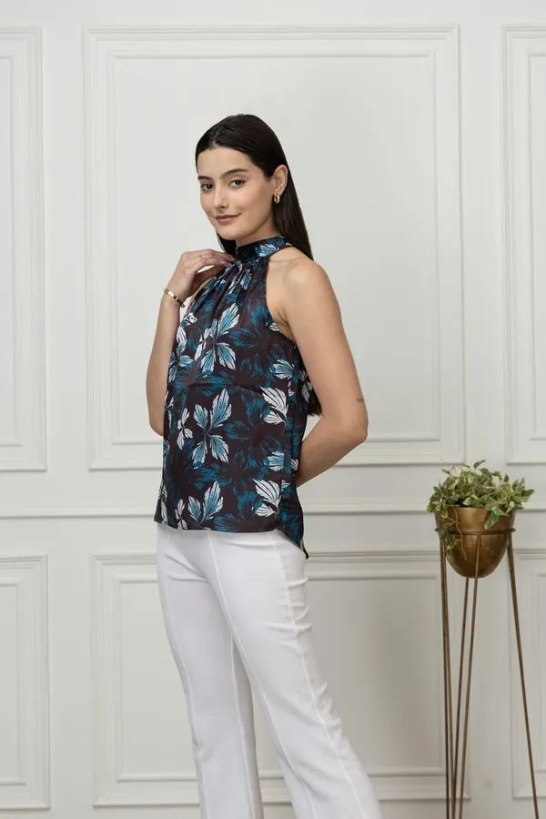 Floral_Halter_Neck_Satin_Top