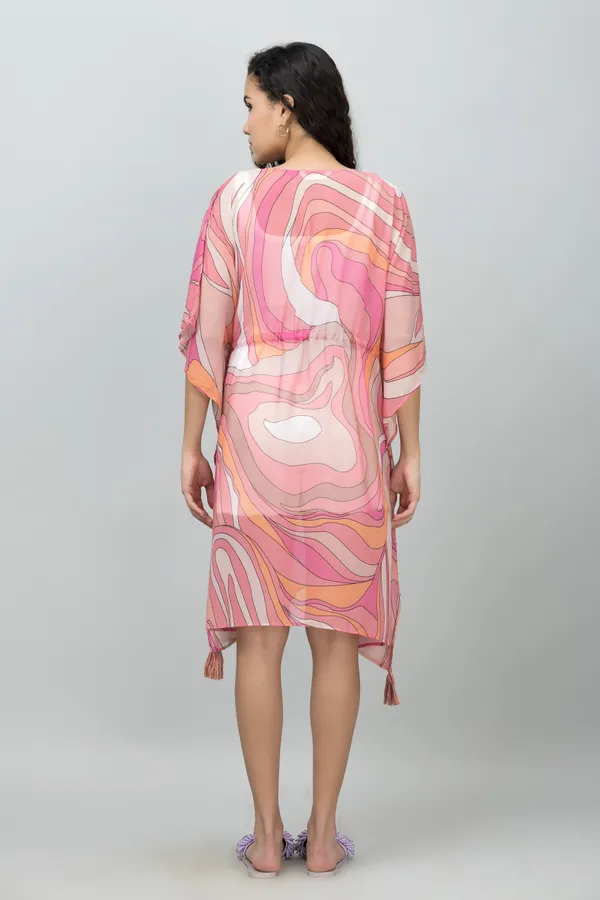 Pink_&_White_Georgette_Abstract_Half_Sleeve_Thigh_Length_Kimono_Style_Shrug_For_Women_&_Girls