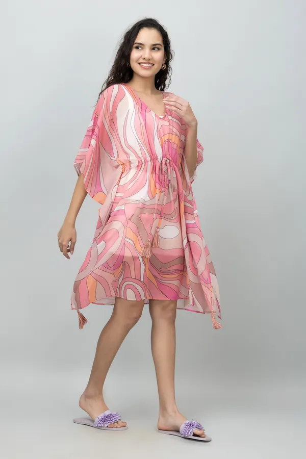 Pink_&_White_Georgette_Abstract_Half_Sleeve_Thigh_Length_Kimono_Style_Shrug_For_Women_&_Girls