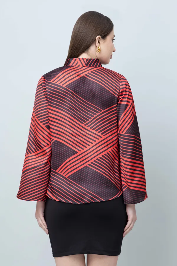 Tie-Up_Neck_Flared_Sleeve_Top_For_Women