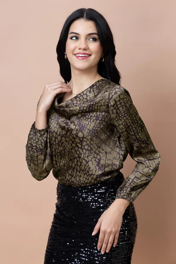 Printed_Cowl_Neck_Satin_Top