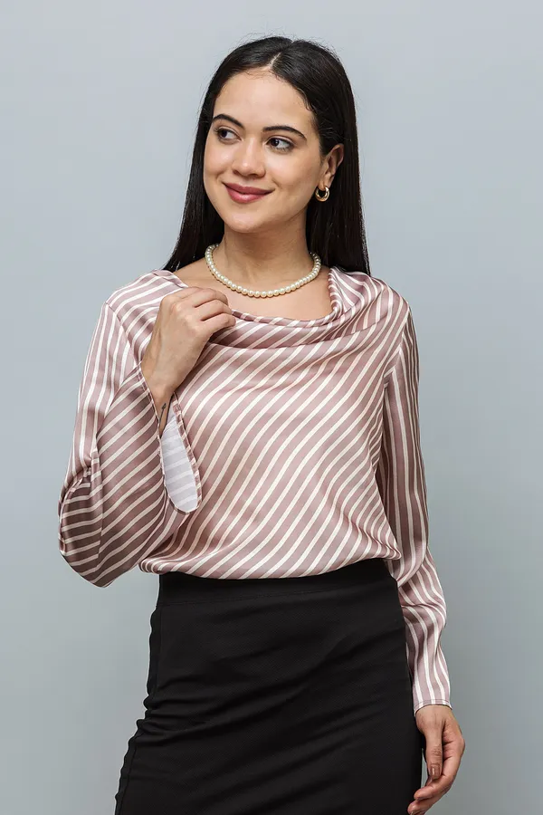 Cowl_Neck_Bell_Sleeves_Satin_Top