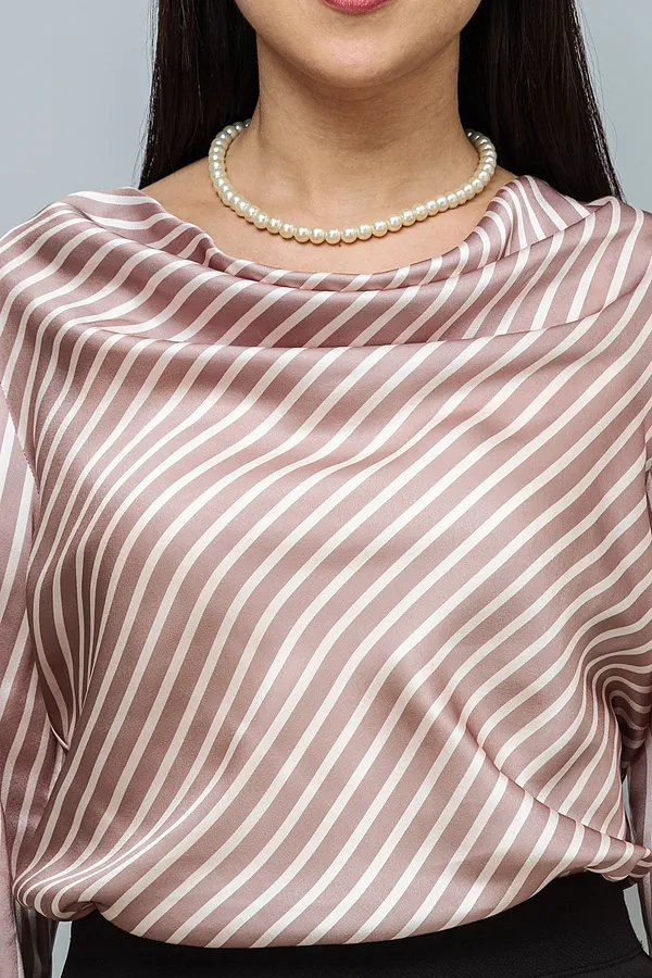 Cowl_Neck_Bell_Sleeves_Satin_Top