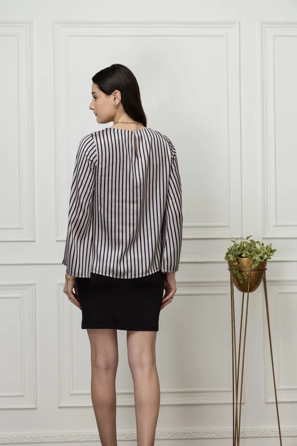 Striped_Cowl_Neck_Satin_Top