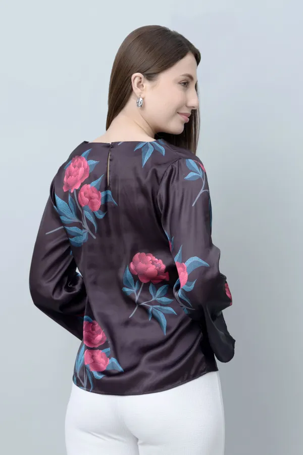 Floral_Cowl_Neck_Satin_Top