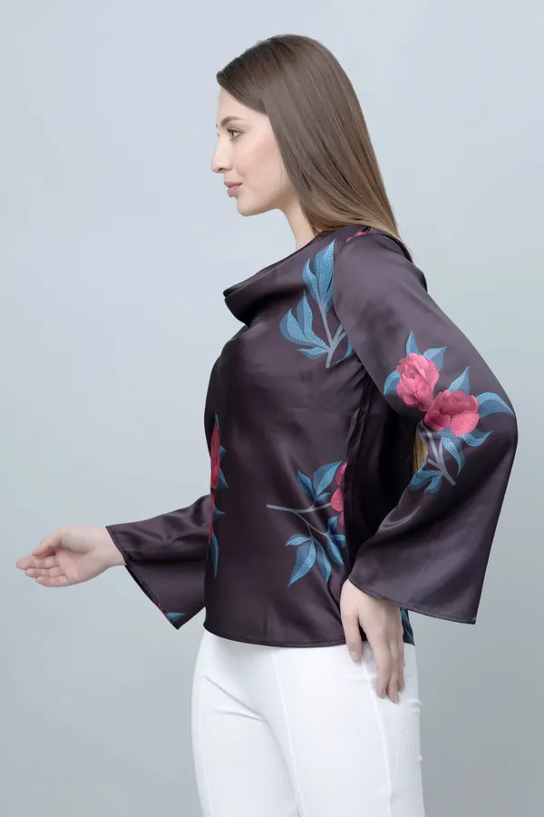 Floral_Cowl_Neck_Satin_Top