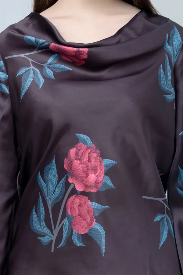Floral_Cowl_Neck_Satin_Top