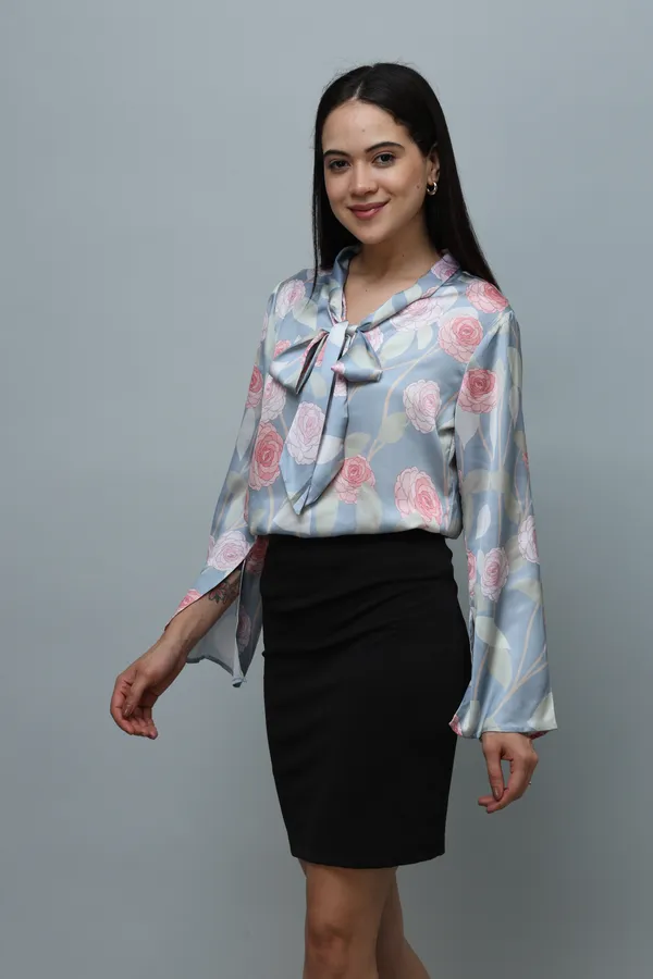 Tie-Up_Neck_Bell_Sleeves_Satin_Top