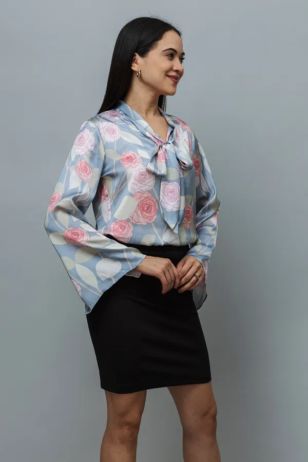 Tie-Up_Neck_Bell_Sleeves_Satin_Top