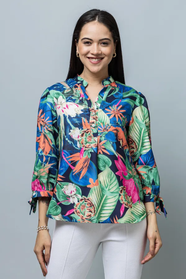 Tie-Up_Sleeves_Casual_Rayon_Top