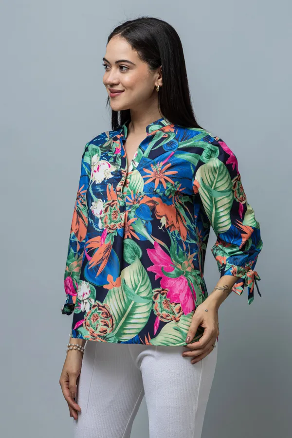 Tie-Up_Sleeves_Casual_Rayon_Top