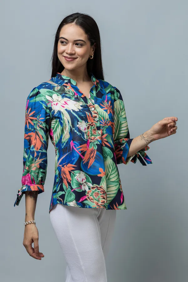 Tie-Up_Sleeves_Casual_Rayon_Top