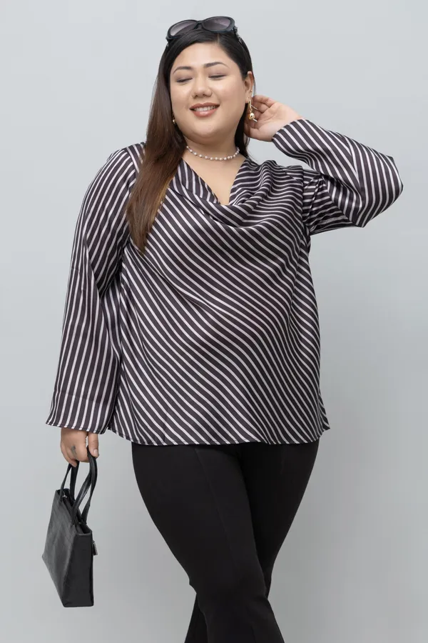 Women's_Plus_Size_Stripe_Satin_Top