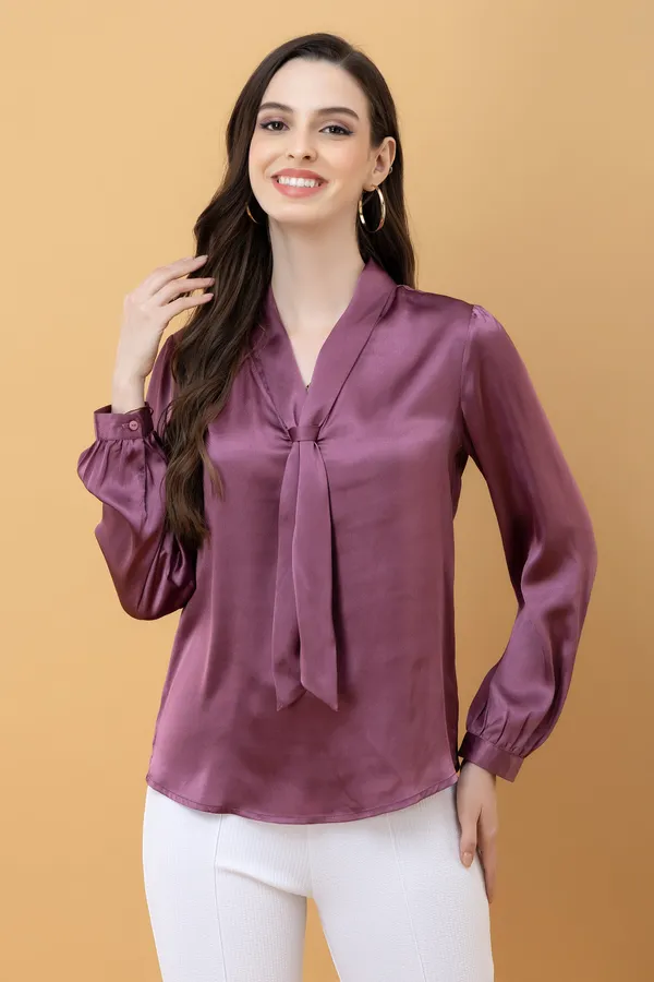 Cuffed_Sleeve_Satin_Top