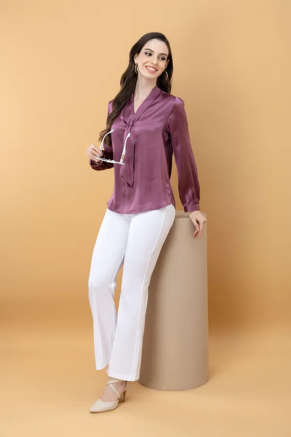 Cuffed_Sleeve_Satin_Top