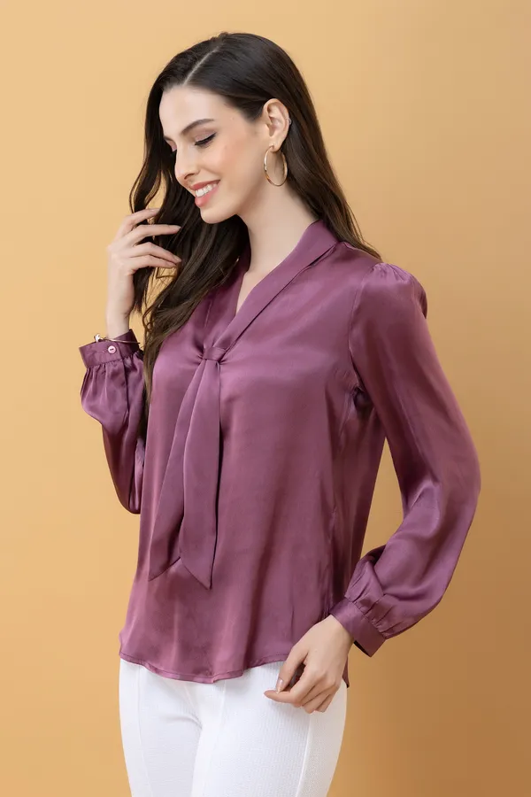 Cuffed_Sleeve_Satin_Top