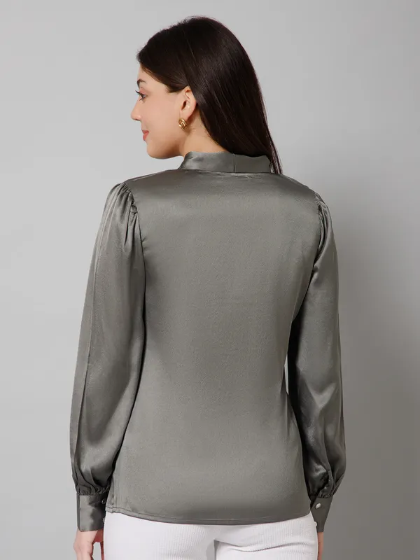 Tie_Neck_Satin_Top_For_Women