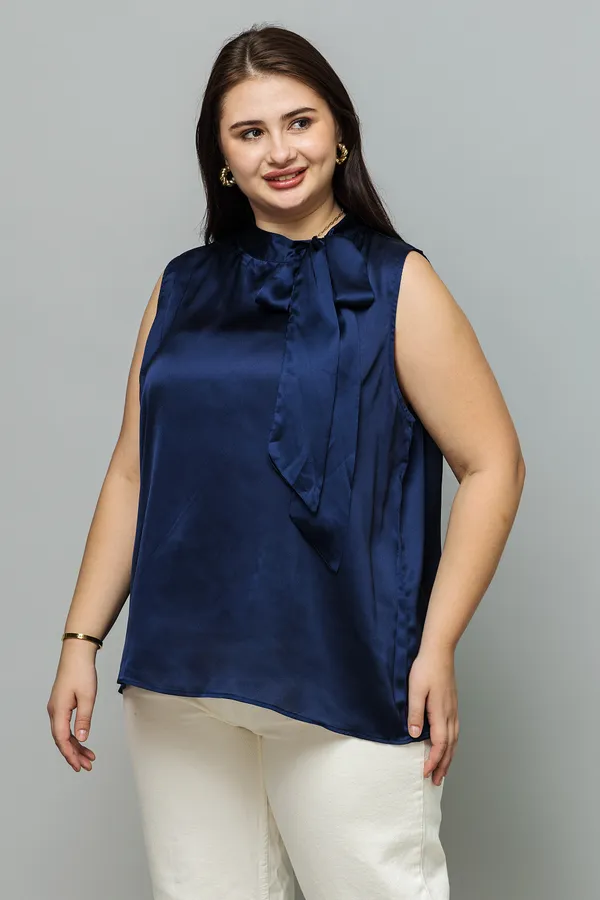 Sleeveless_Tie_Neck_Satin_Top