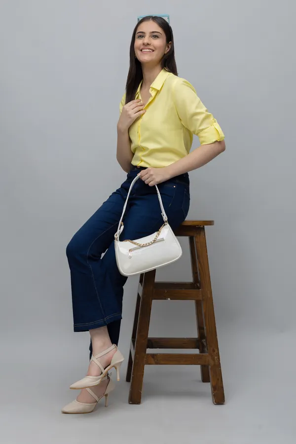 Yellow_Solid_Linen_Shirt_For_Women