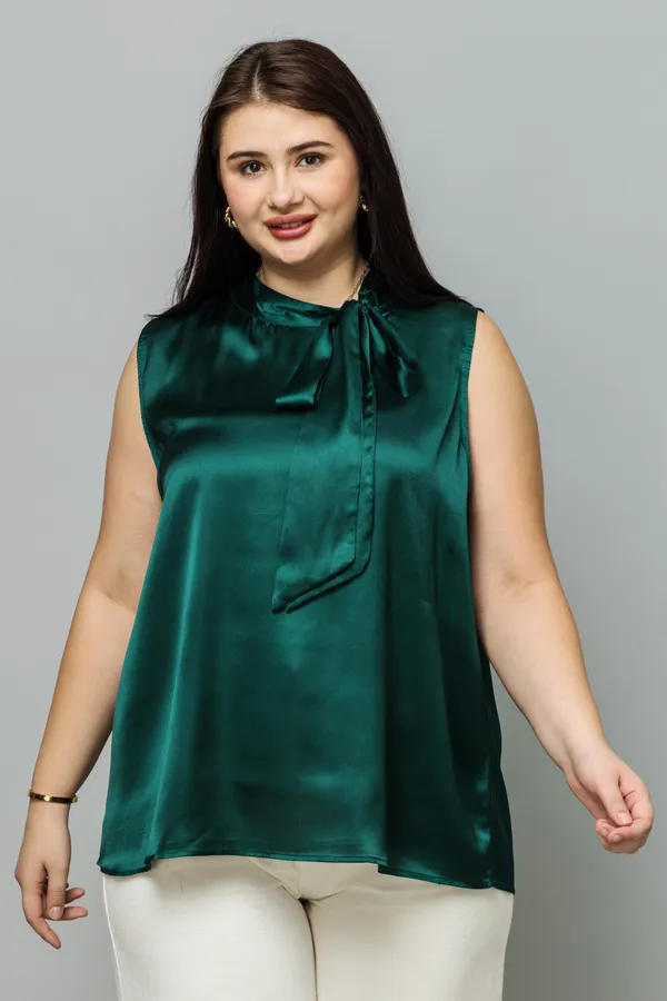 Sleeveless_Tie_Neck_Satin_Top