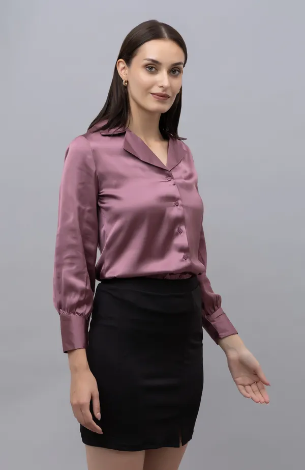 Purple_Satin_Solid_Full_Sleeve_Spread_Collar_Hip_Length_Shirt_For_Women_&_Girls