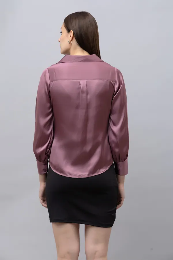 Purple_Satin_Solid_Full_Sleeve_Spread_Collar_Hip_Length_Shirt_For_Women_&_Girls