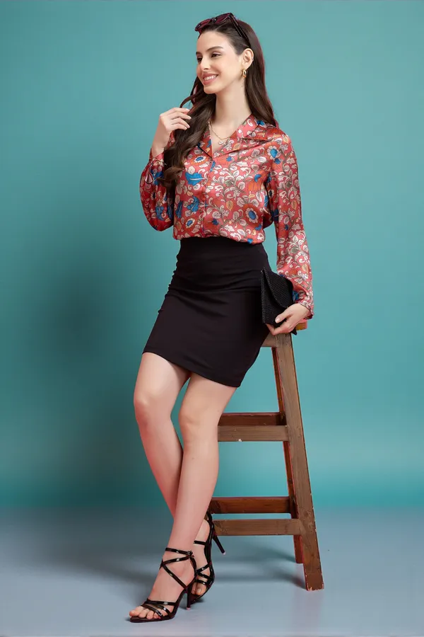 Floral_Flared_Sleeves_Satin_Shirt