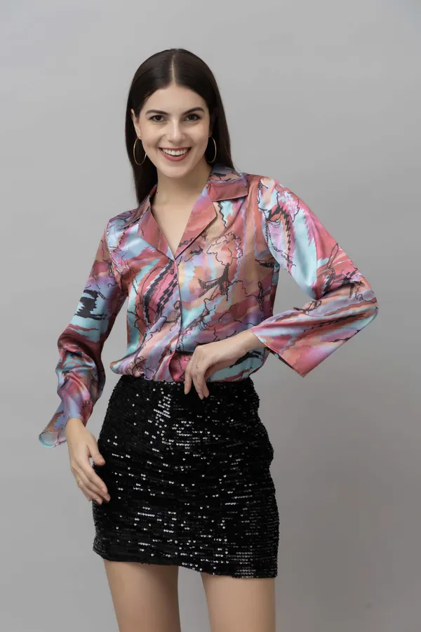 Printed_Satin_Shirt_For_Women