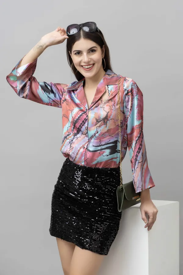 Printed_Satin_Shirt_For_Women