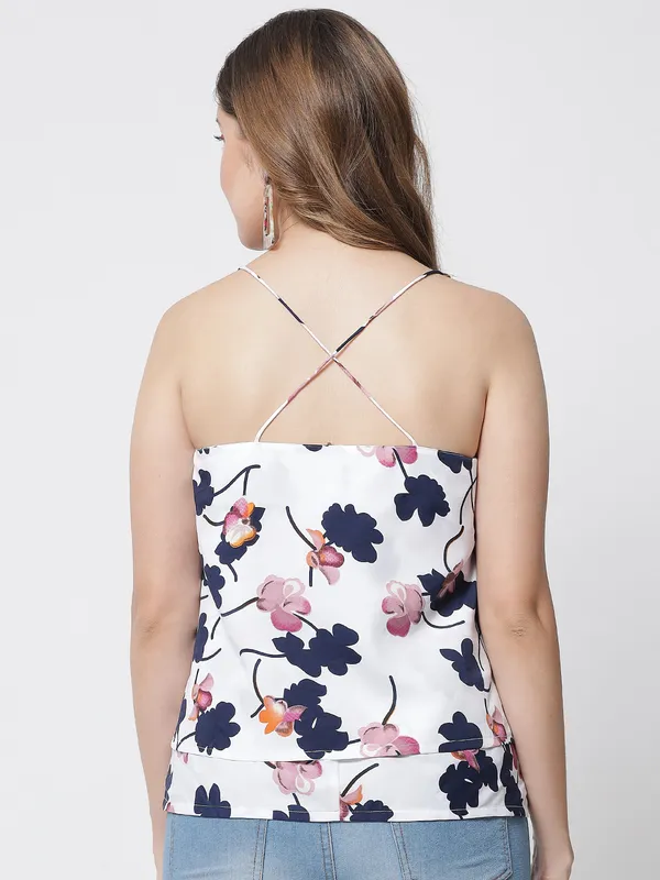 Floral_print_cross_back_layered_top