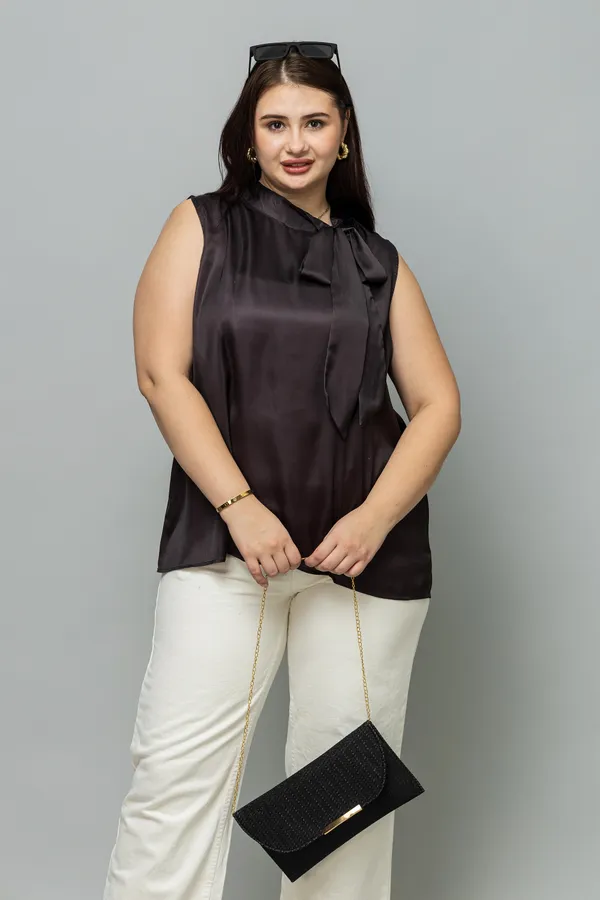 Sleeveless_Tie_Neck_Satin_Top
