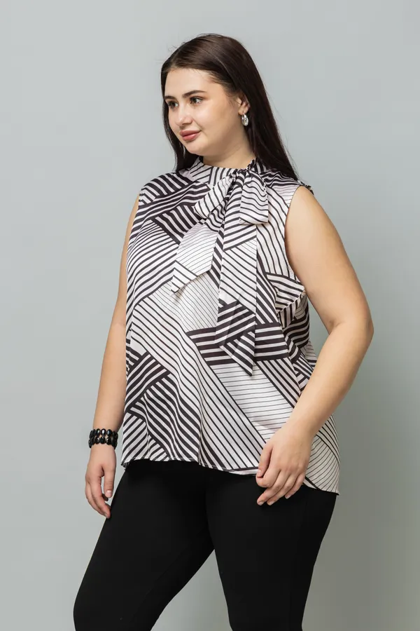 Striped_Sleeveless_Satin_Top