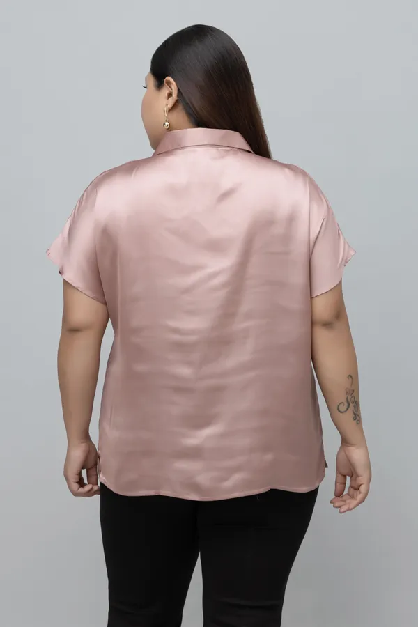Women's_Plus_Size_Soild_Satin_Shirt